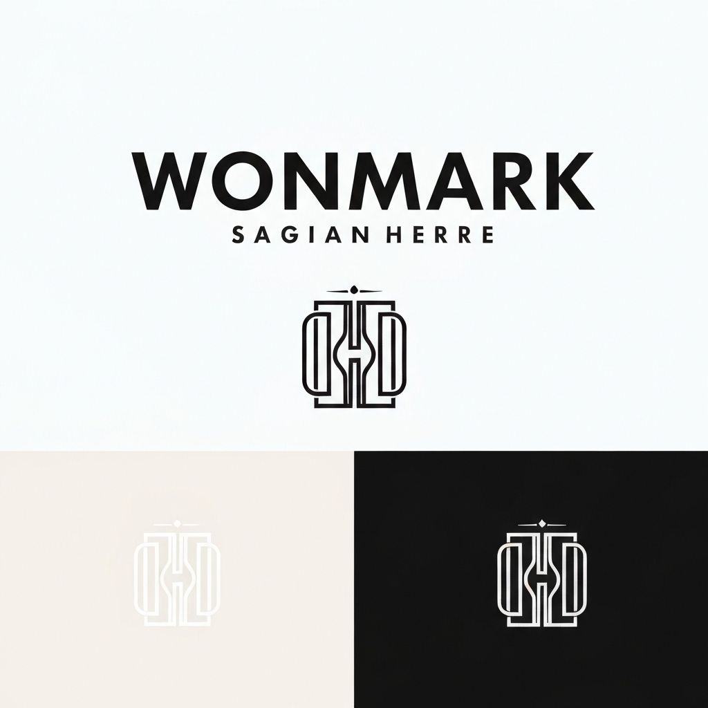 Logo set wordmark and monogram
