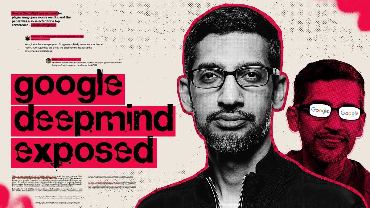 Editorial thumbnail collage with magenta blocks