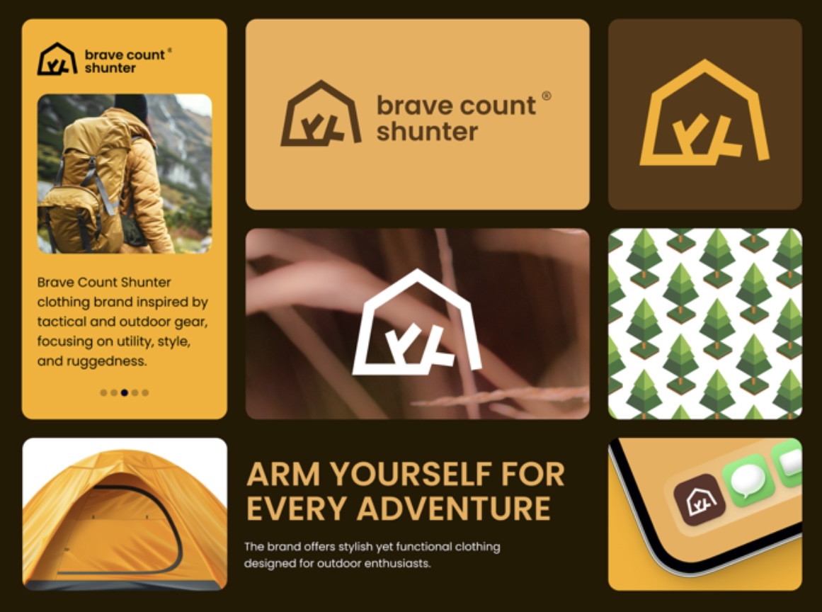 Outdoor apparel brand landing grid