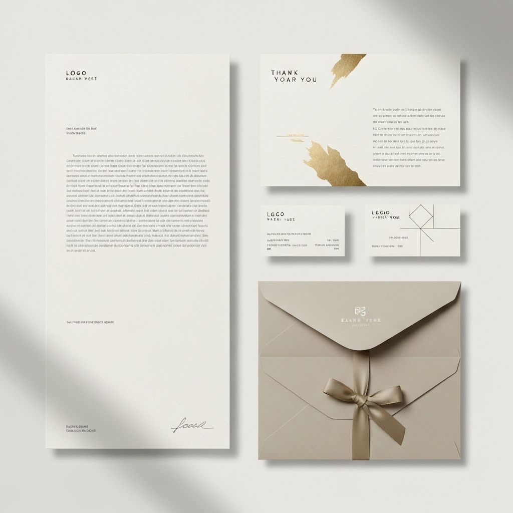 Stationery brand kit mockups